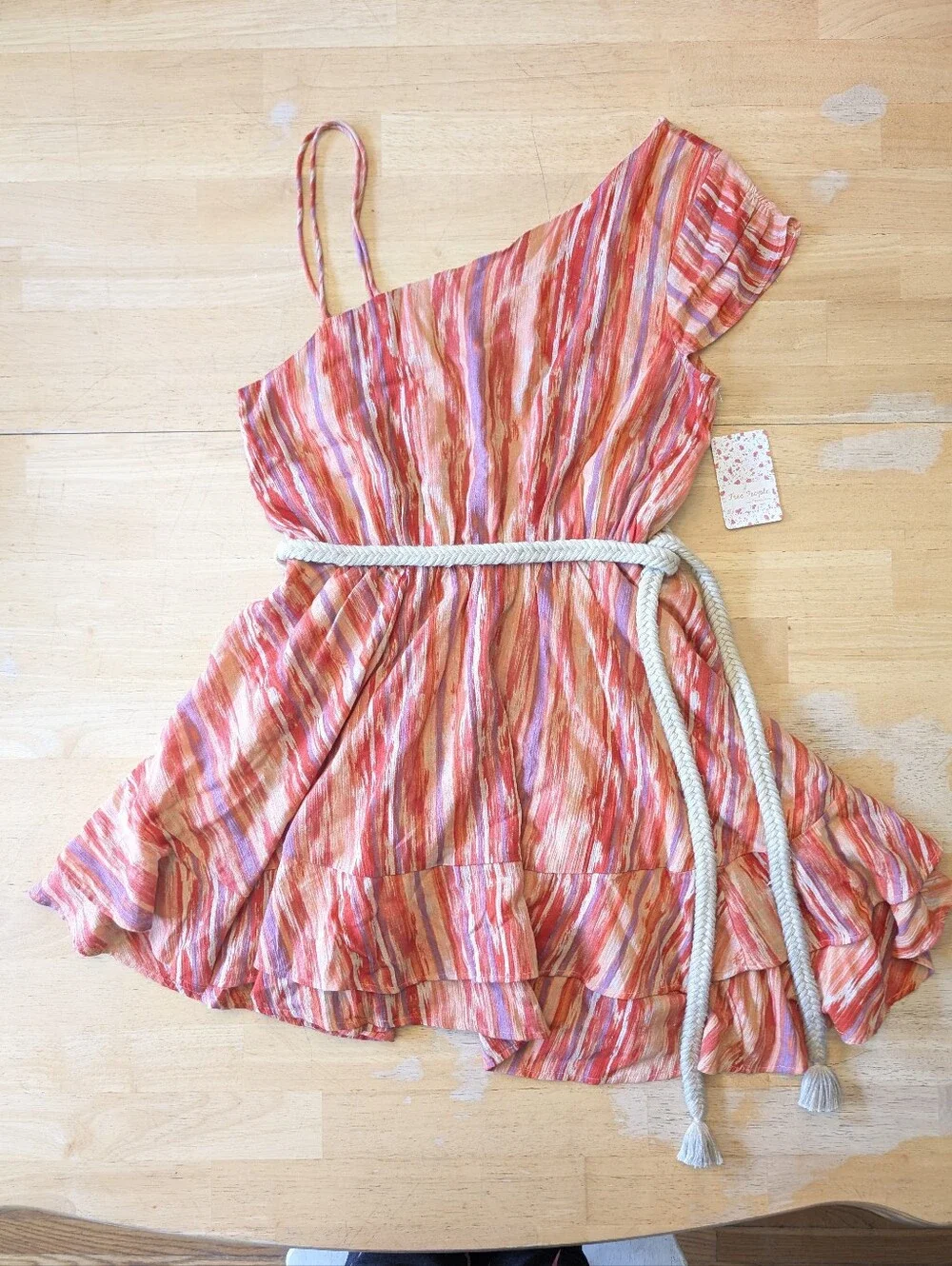 Free People Heart Shaped Face Dress Orange Size Small